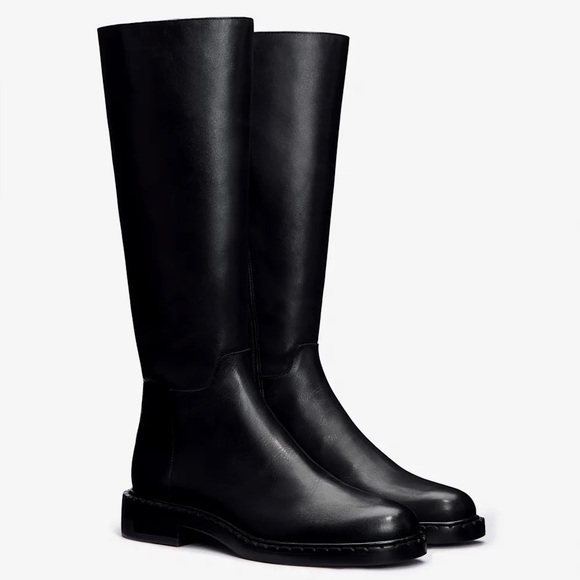 Reformation Shoes - Reformation Black Combat & Moto Boots